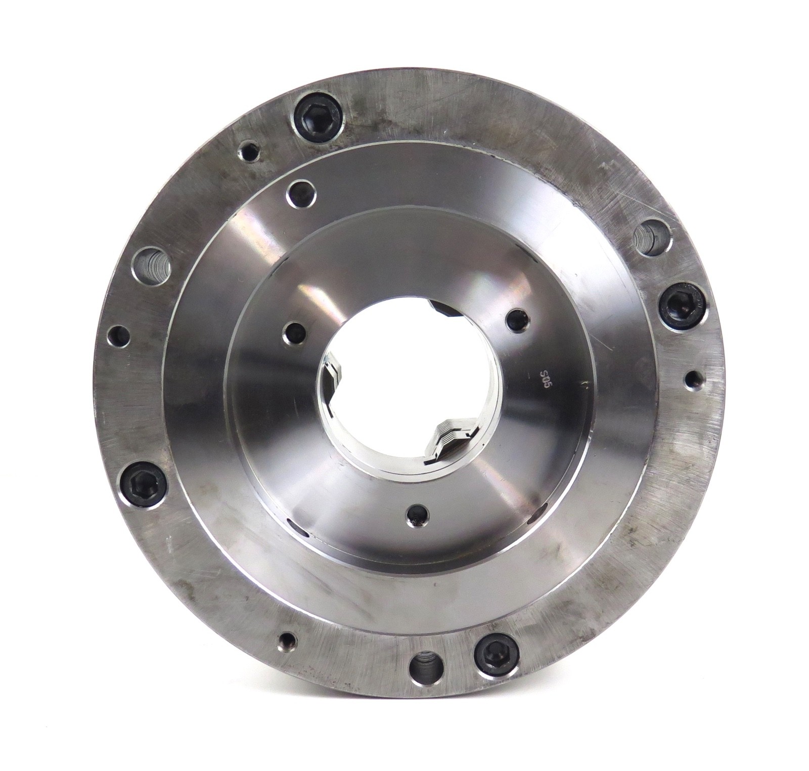 BISON 10″ SET-TRU 3-Jaw Self Centering Lathe Chuck No. 3565-10 w/ Plain Back