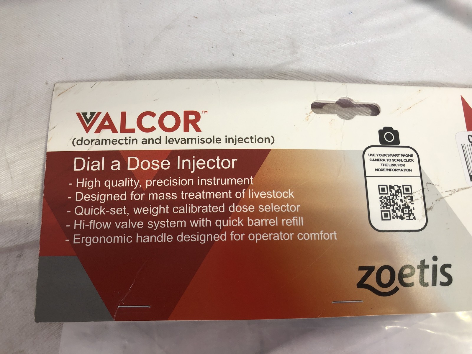 VALCOR Dial a Dose Injector Zoetis Livestock Drenching Syringe w/Tubing & Needle
