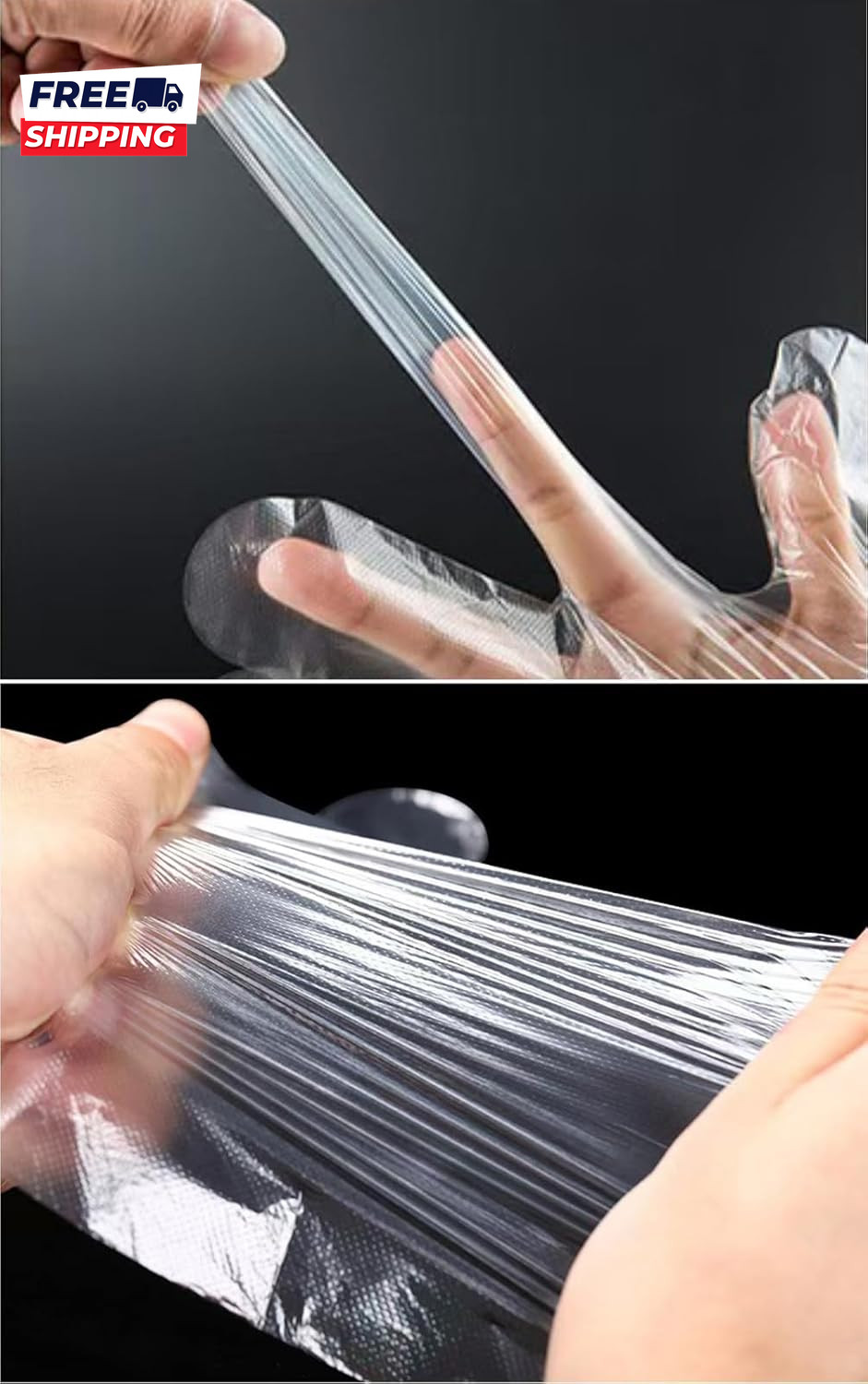 400 Count Disposable Poly Plastic Gloves for Cooking, Food Prep and Food Service
