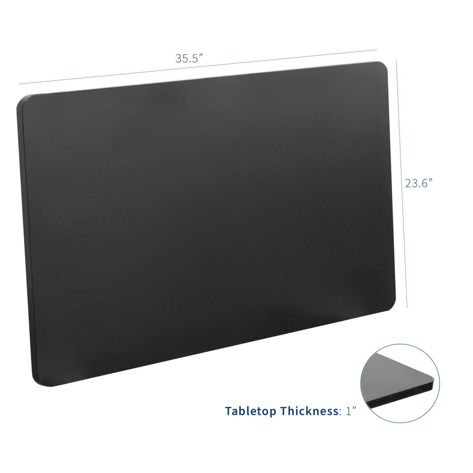 VIVO Black 36 x 24 inch Universal Table Top for Sit to Stand Desk Frames
