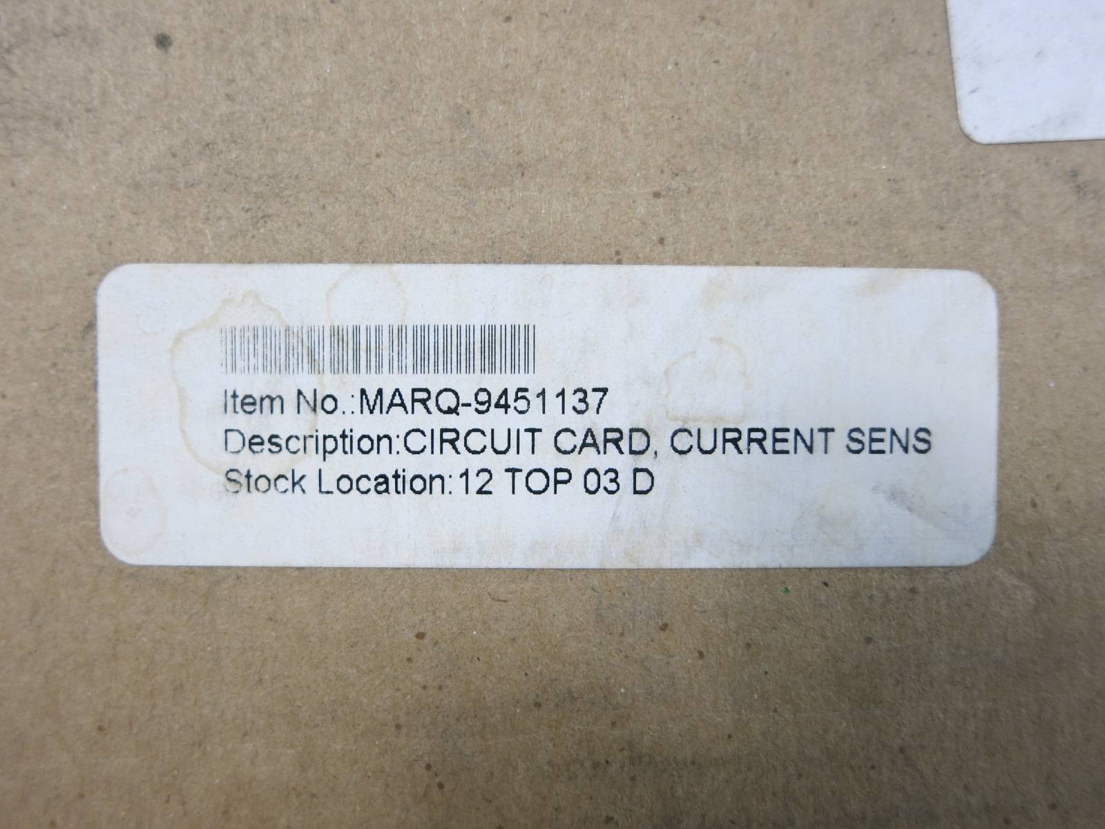 New Marquip 9451137 Current Sensor Circuit Board PLC Card NIB