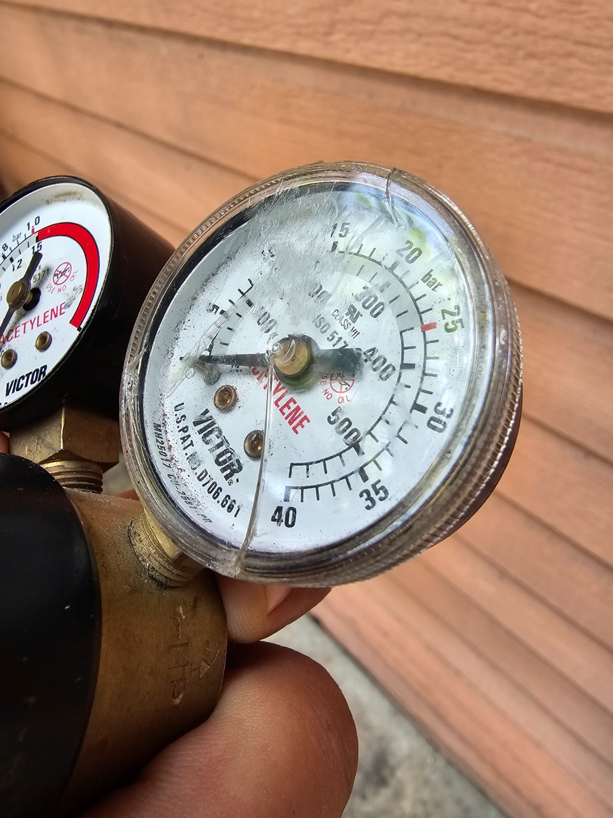 Victor G150-15-200R Acetylene Regulator – Works Great – Missing a Plastic Cover