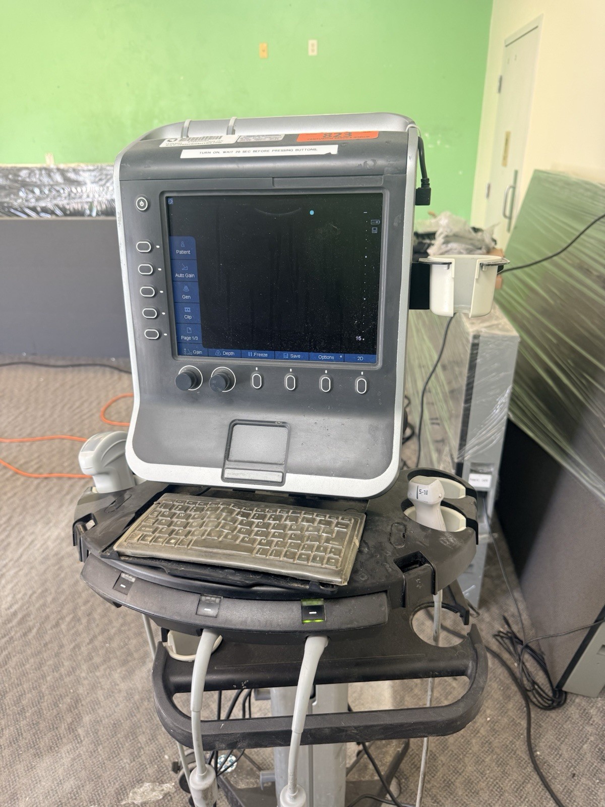 SonoSite M-Turbo Ultrasound Machine Cart System + Probes Tested Working Portable