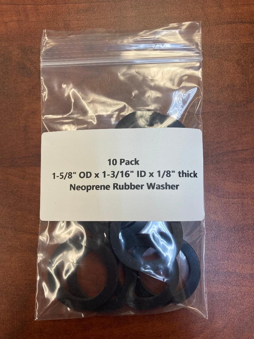 1-5/8″ OD x 1-3/16″ ID x 1/8″ 10 Pack Oil Resistant Neoprene Rubber Washer
