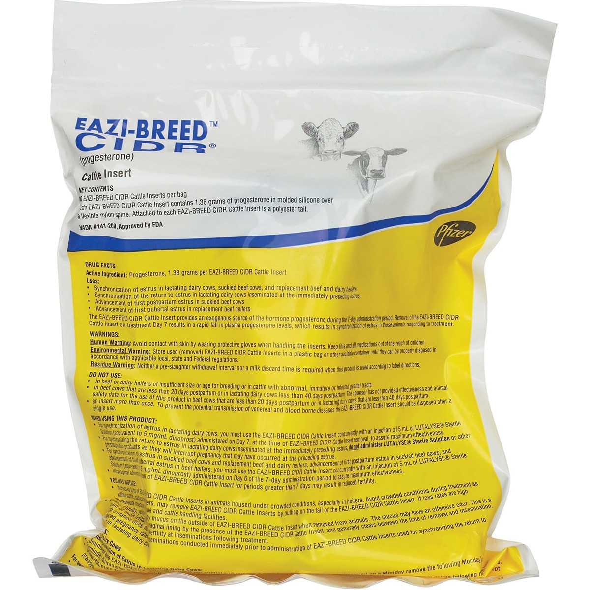 Eazi-Breed CIDR Cattle Insert 10ct bag Zoetis Cows Heifers Breed Breeding