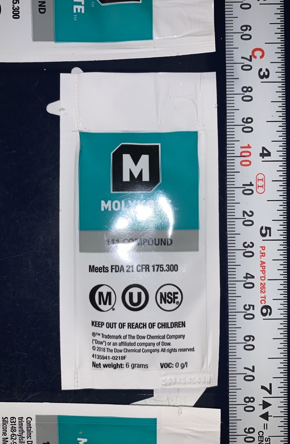 Dow Molykote 111 FDA O-Ring Lubricant for Espresso Machines 4 Single Use Packets
