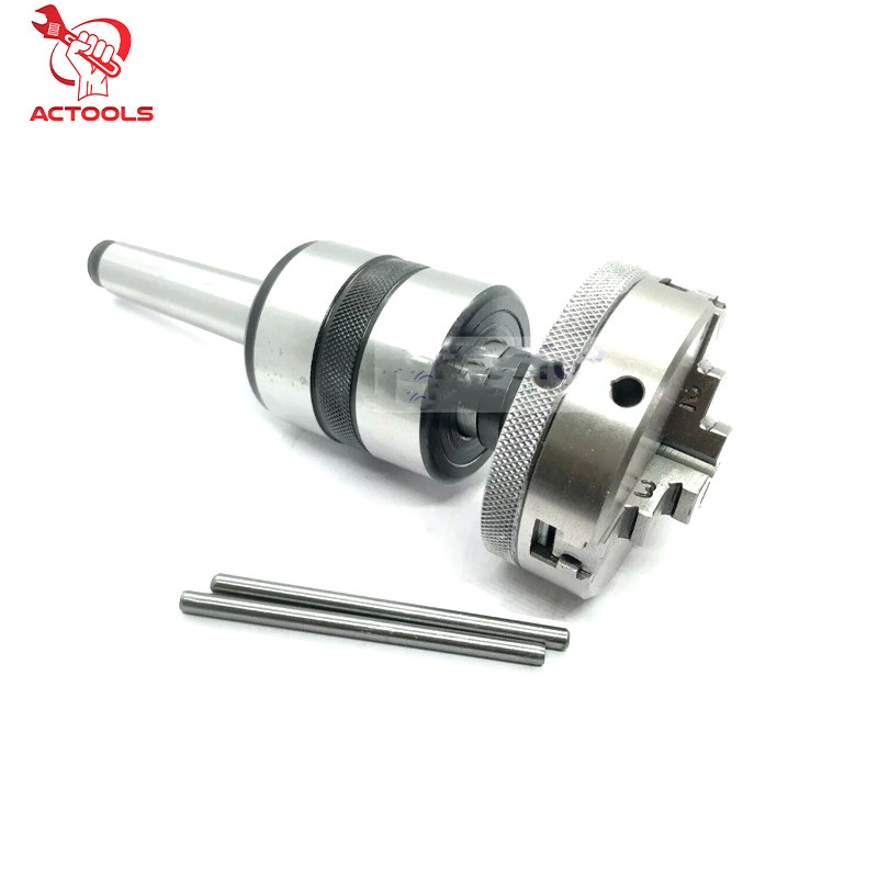 Revolving Center MT1 MT2,MT3 MT4 Shank+3Jaw Self Centering Reversible Chuck 65mm