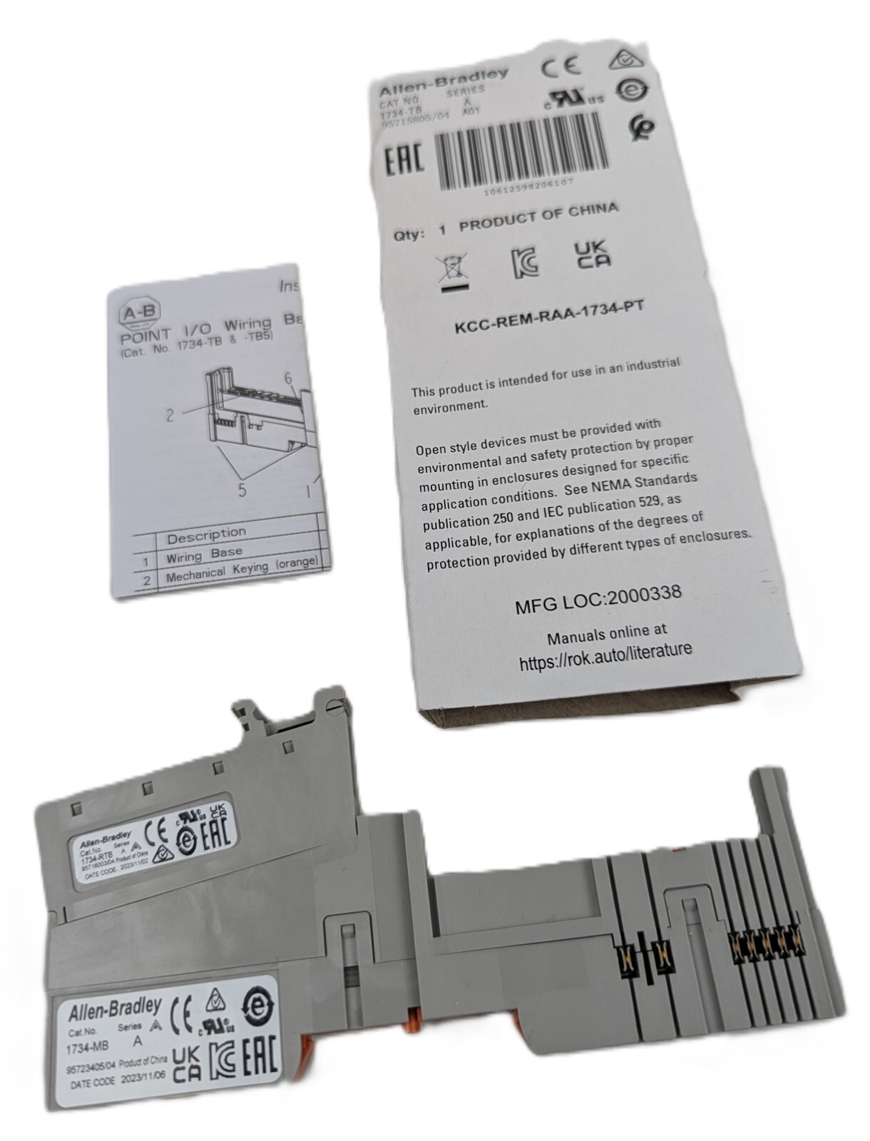 Allen-Bradley 1734-TB 1734-MB 1734-RTB Rockwell Automation Point I/O Base NEW