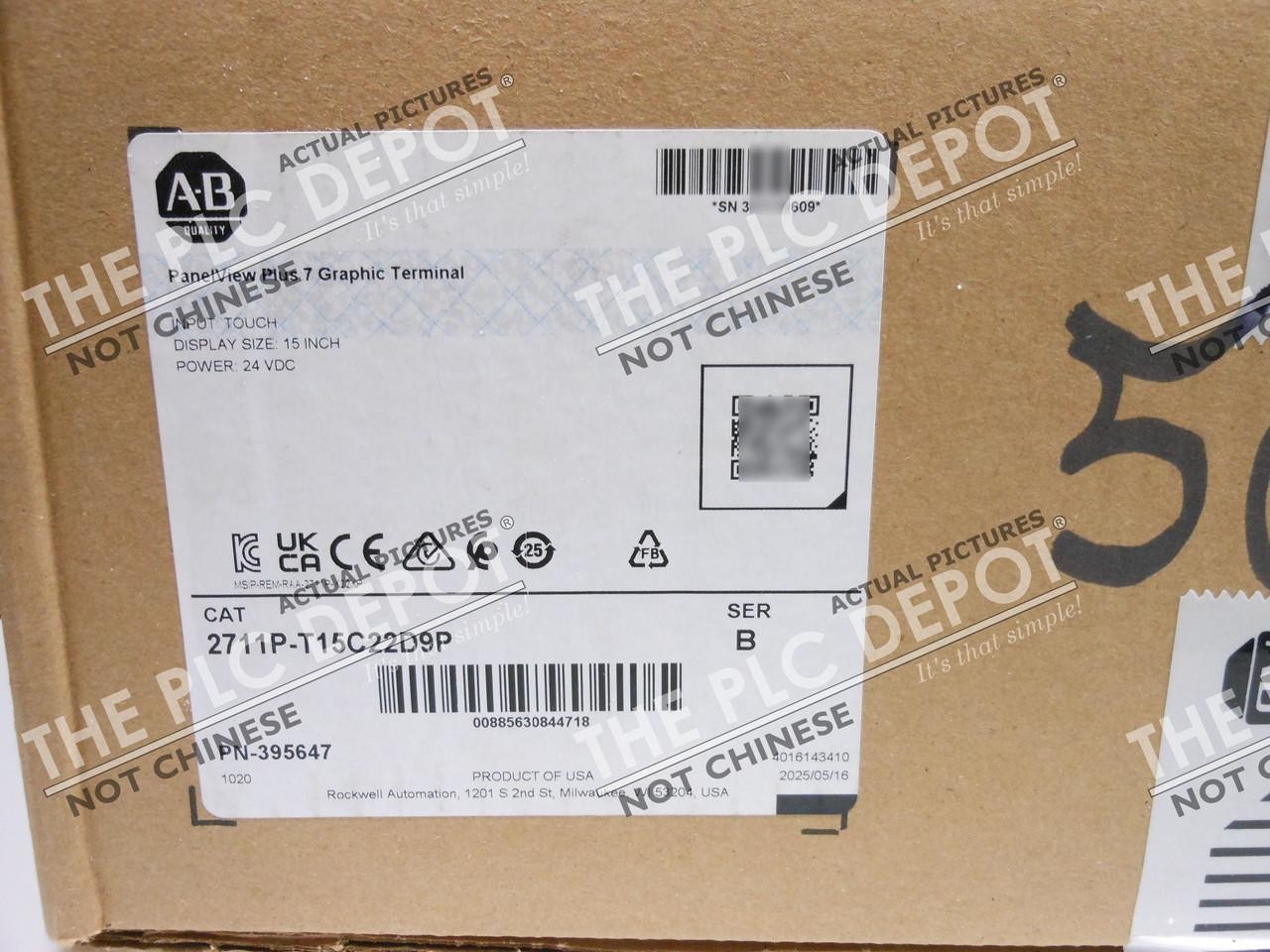 2025 SEALED Allen Bradley 2711P-T15C22D9P /B PanelView 7 [REAL US SELLER] #609