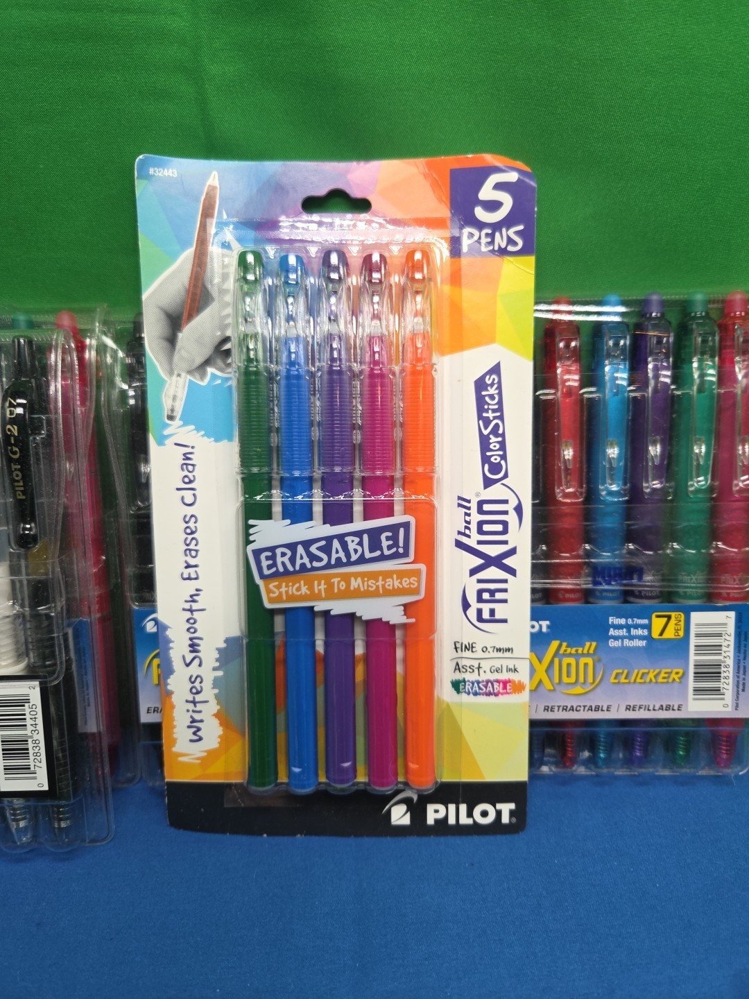 5 PACKS Pilot Ball FriXion and G2 Metallics Assorted Inks All New 34 New Pens