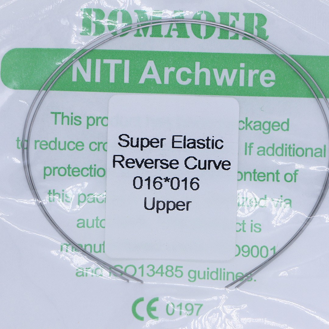 100×Dental Orthodontic Niti Rectangular Arch Wires Reverse Curve 16×16 Upper