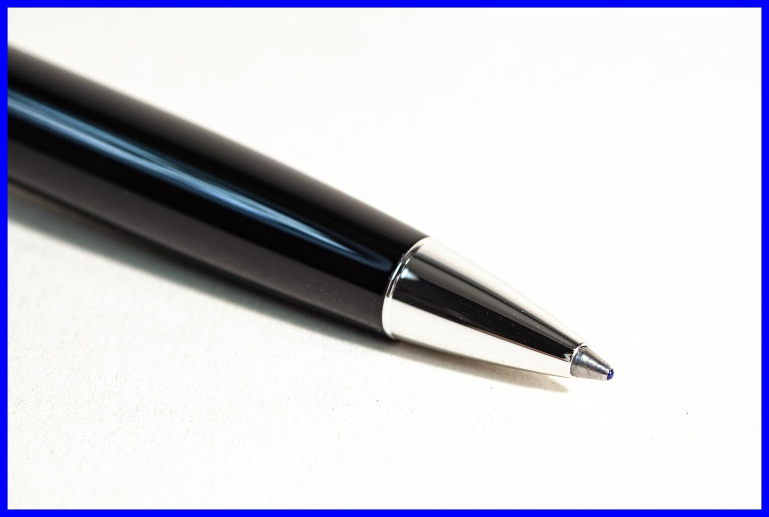 Caran D’Ache Ballpoint Pen in Black & Silver with New Refill