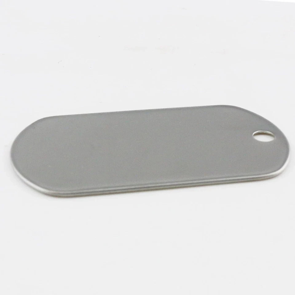 100PCS Blank Bulk Dog Tags for Stamping Engraving Shiny Stainless Steel Milit…