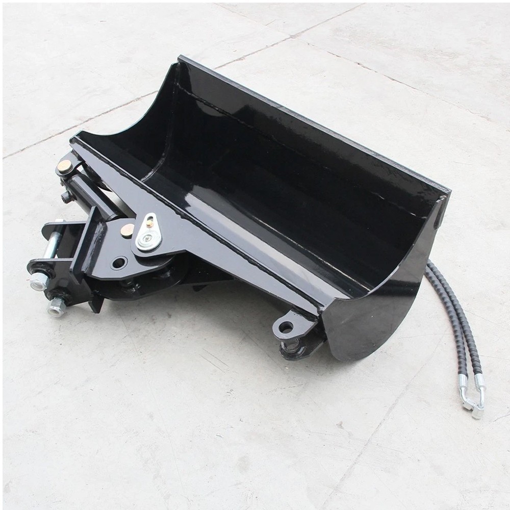 31.5in Tilting Bucket for Mini Excavator 800mm Tilt Bucket with Hydraulic Hoses