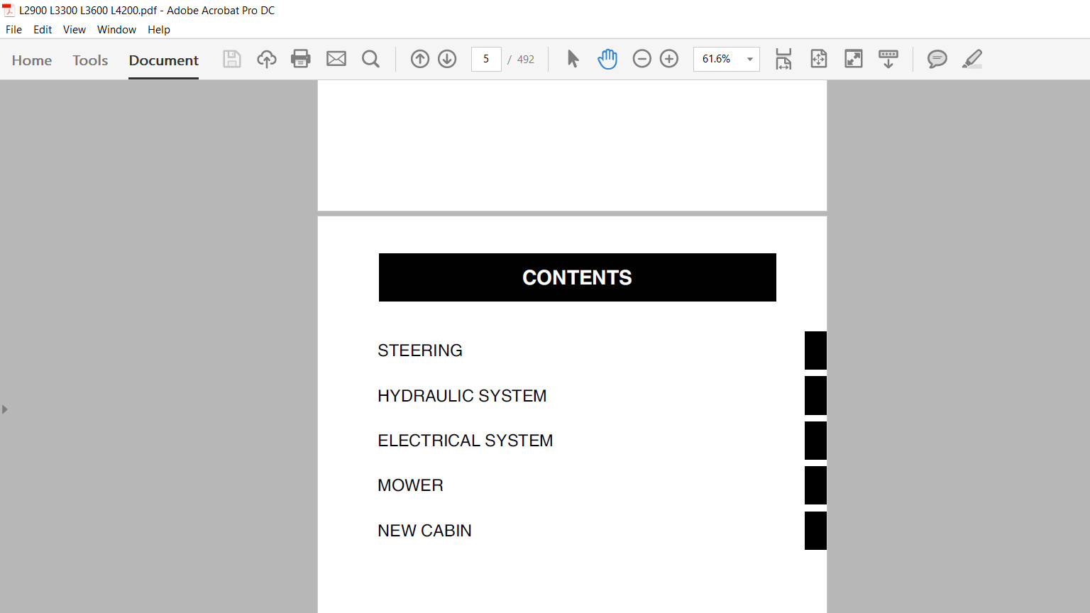 Kubota L2900 L3300 L3600 L4200 Tractor Service Repair Manual On USB