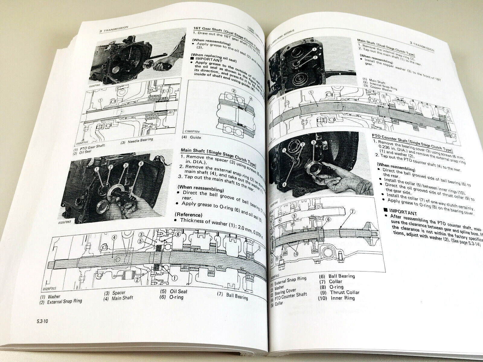 Kubota L2250 L2550 L2850 Tractor Service Repair Manual Shop Book Overhaul 452Pgs