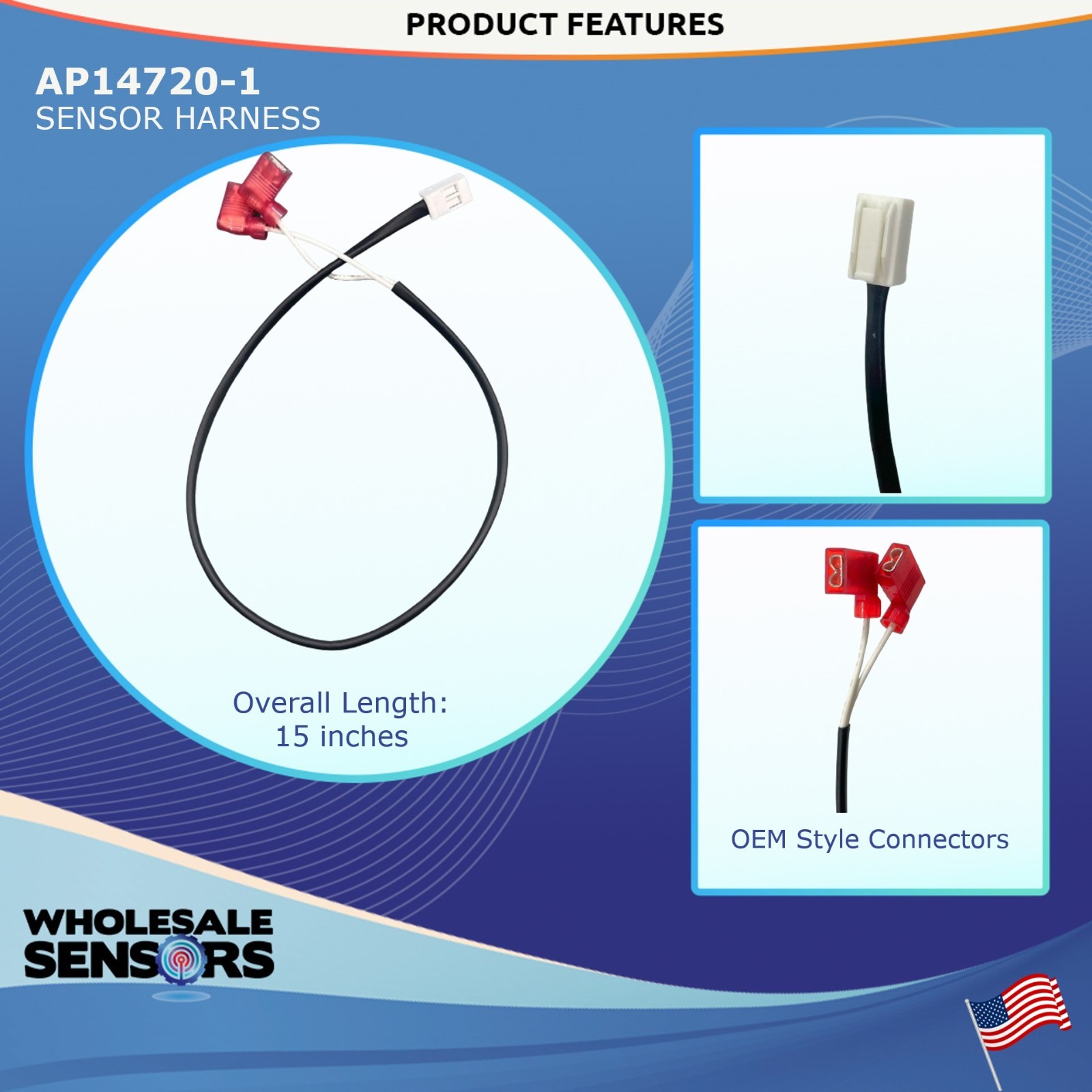 Replacement for Rheem AP14720-1 FV Sensor Harness