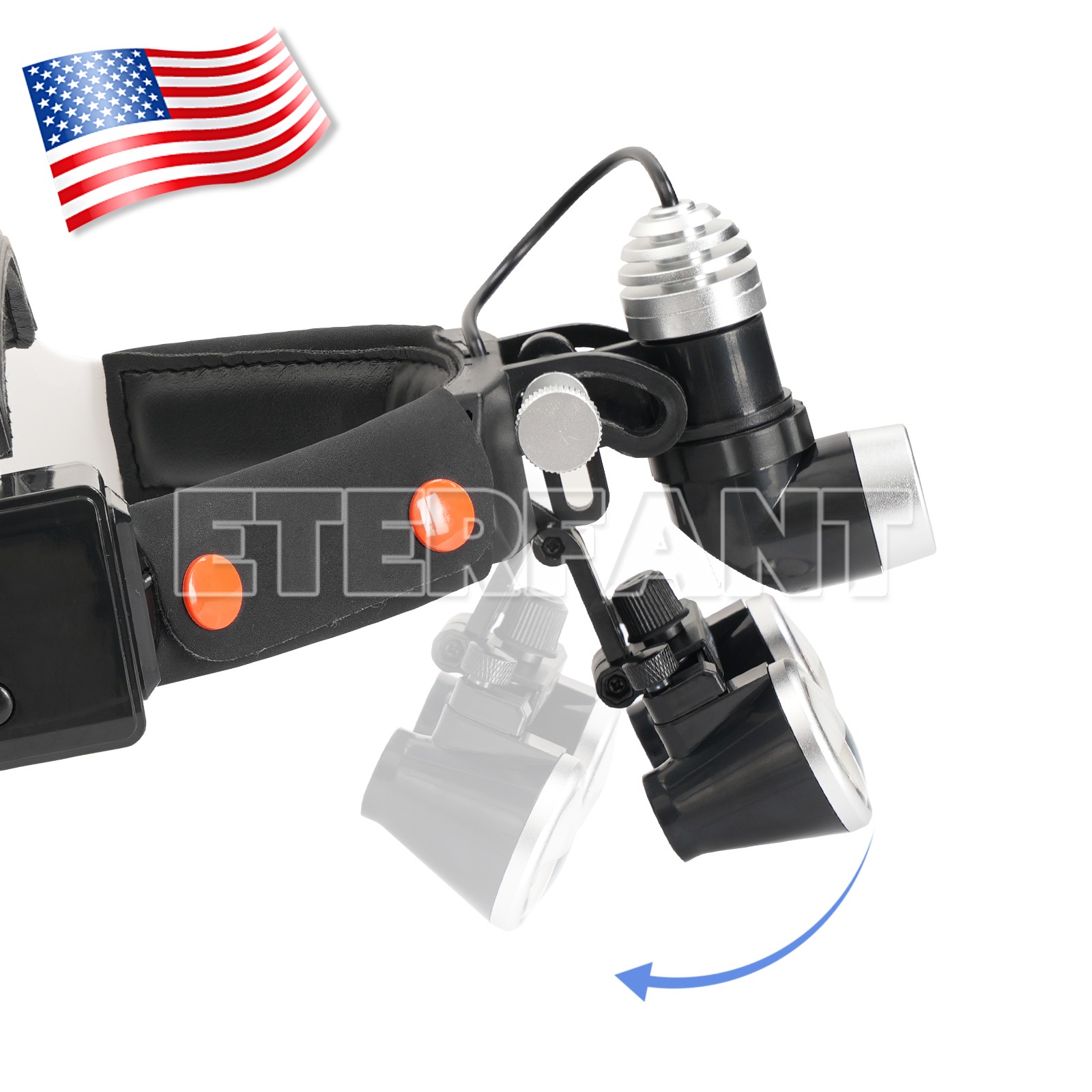 Surgical Headband Binocular Loupes with LED Head Light/Wireless Headlight Lamp