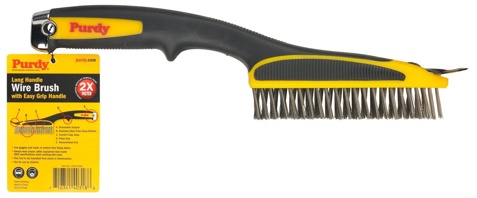 Purdy 140910200 Wire Brushes Long Handle, One Size, Multi 14 Inch, Multicolor