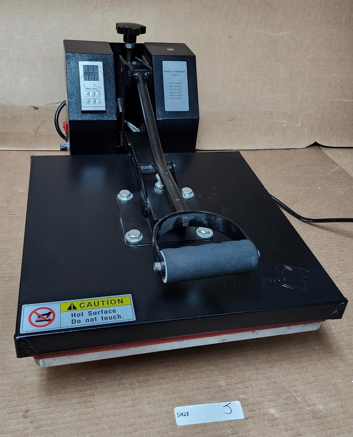 ROYAL PRESS INDUSTRIAL DIGITAL HEAT PRESS MACHINE ! S423 J