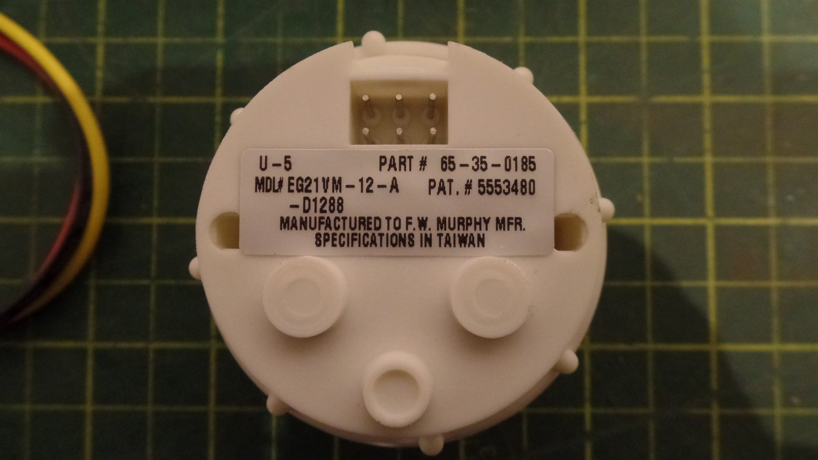 MURPHY EG21 EGS21 VOLTMETER GAUGE ASSEMBLY, SUPERPAC SP207377 SP 207377, N.O.S