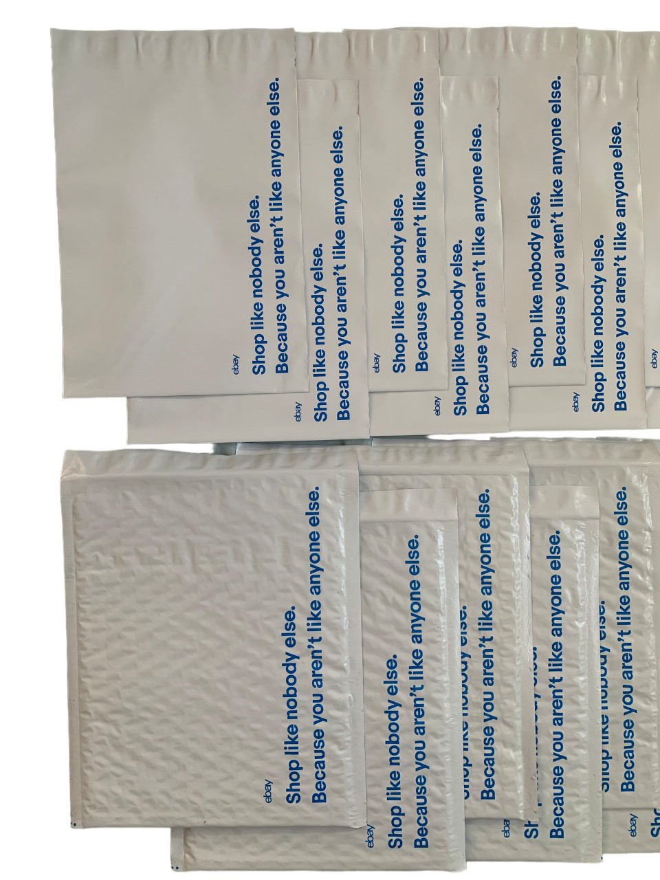 eBay SHIPPING SUPPLIES STARTER KIT 20 PADDED BUBBLE and POLYMAILER ENVELOPES