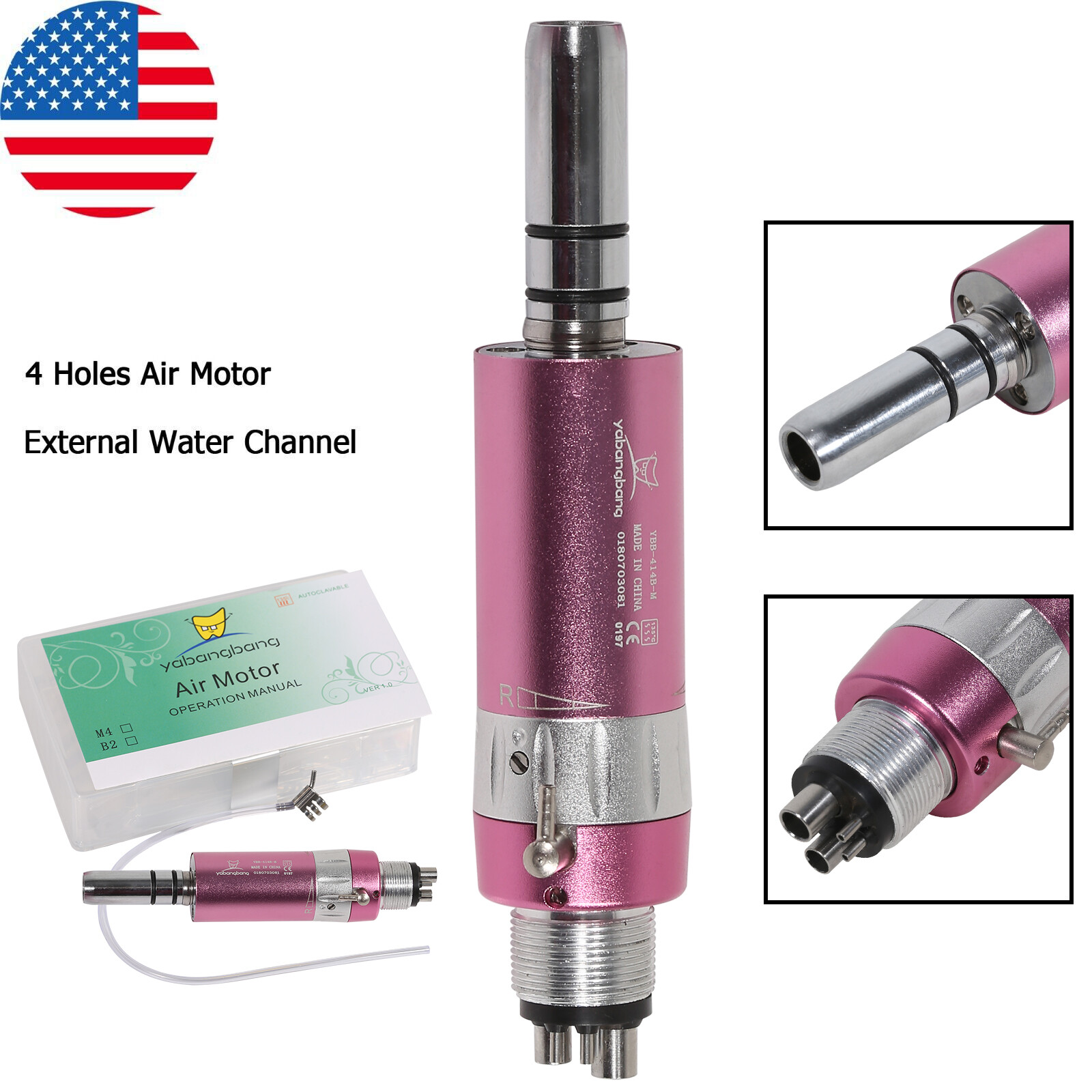 NSK Style Dental Low Slow Speed Air Motor Handpiece 2/4 Hole E-type 5 Models