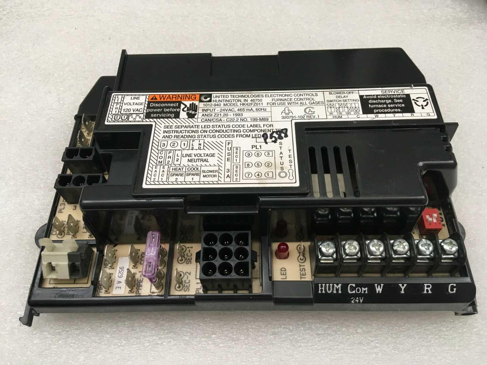 Carrier Bryant HK42FZ011 Control Board 1012-940 used refurbished tested #P588