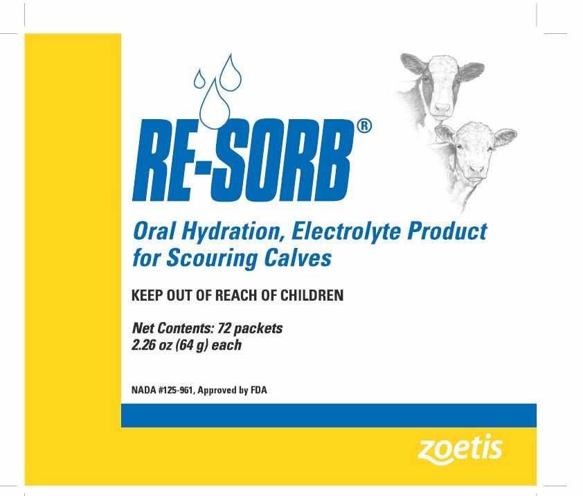 Pfizer Zoetis RE-SORB 2.26 oz (64 g) ElectrolyteProduct for Scouring Calves
