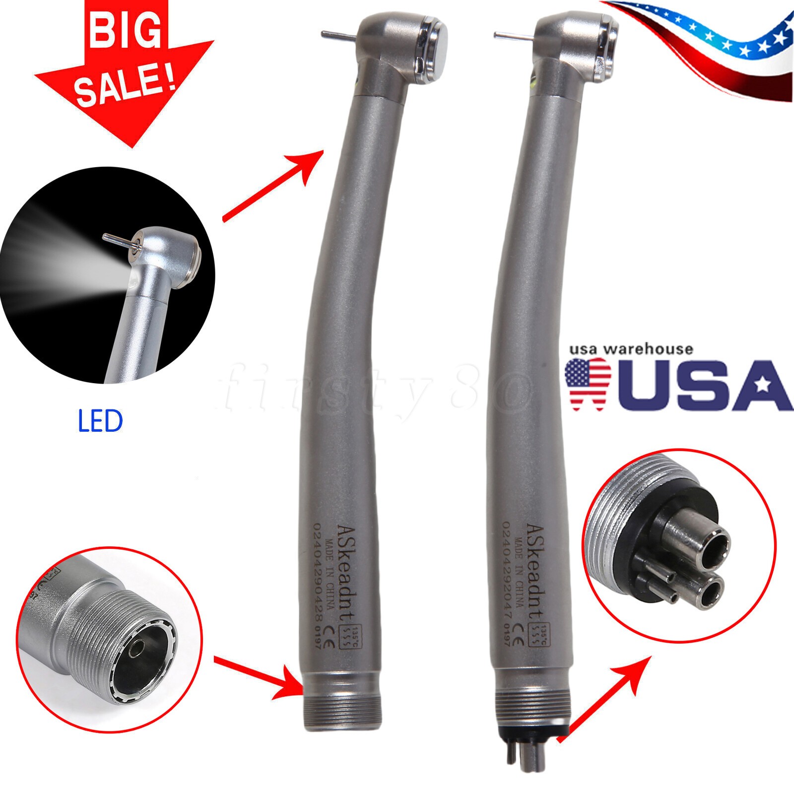 NSK Style Dental Fiber Optic LED E-generator High Speed Handpieces 4HOLE/2HOLE