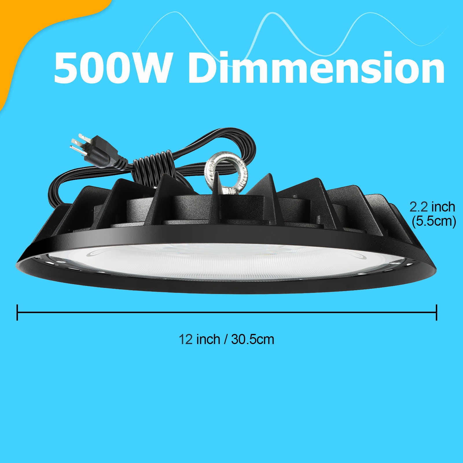 10 Pack 500W UFO Led High Bay Light Shop Industrial Commercial Factory Warehouse