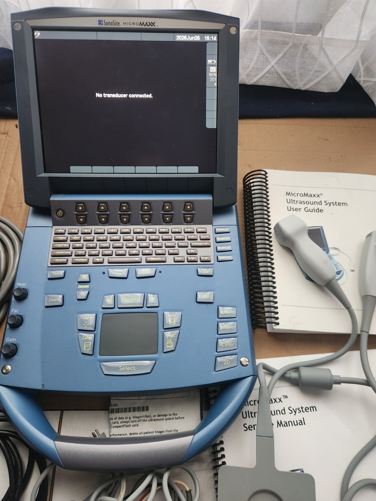 SonoSite MicroMaxx PORTABLE ULTRASOUND with C11e/P17/ECG probes, tested, due2025
