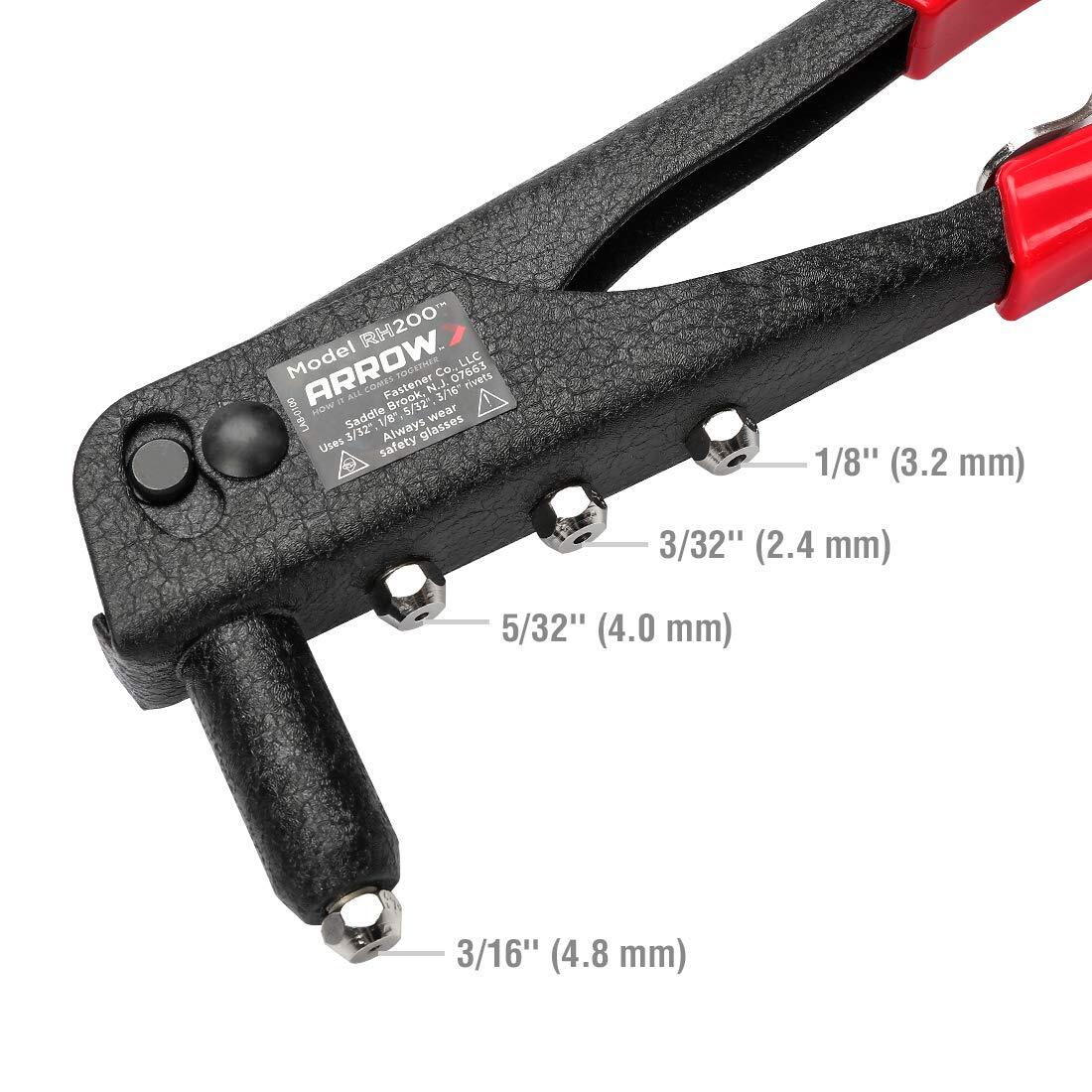 Arrow Heavy Duty Riveter Kit Professional Pop Rivet Gun with Assorted 120 Rivets