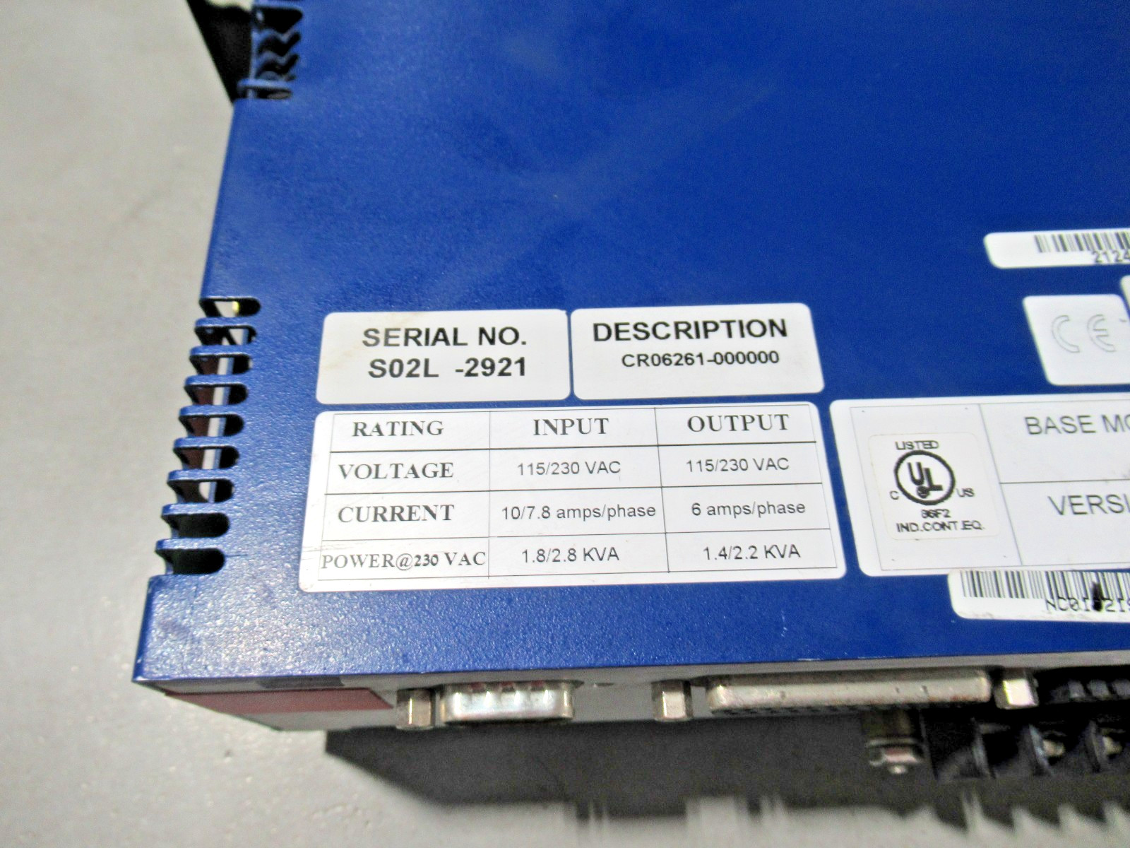 Kollmorgen CR06261 ServoStar Servo Controller 3 Phase, 230VAC *GREAT CONDITION*