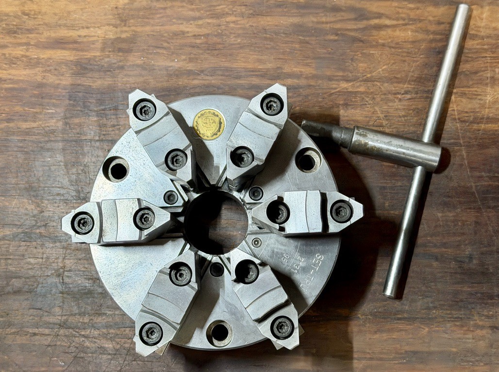 Bison SET-TRU 6-Jaw Manual Lathe Chuck 6.5″ MPN 3865-6 1/4