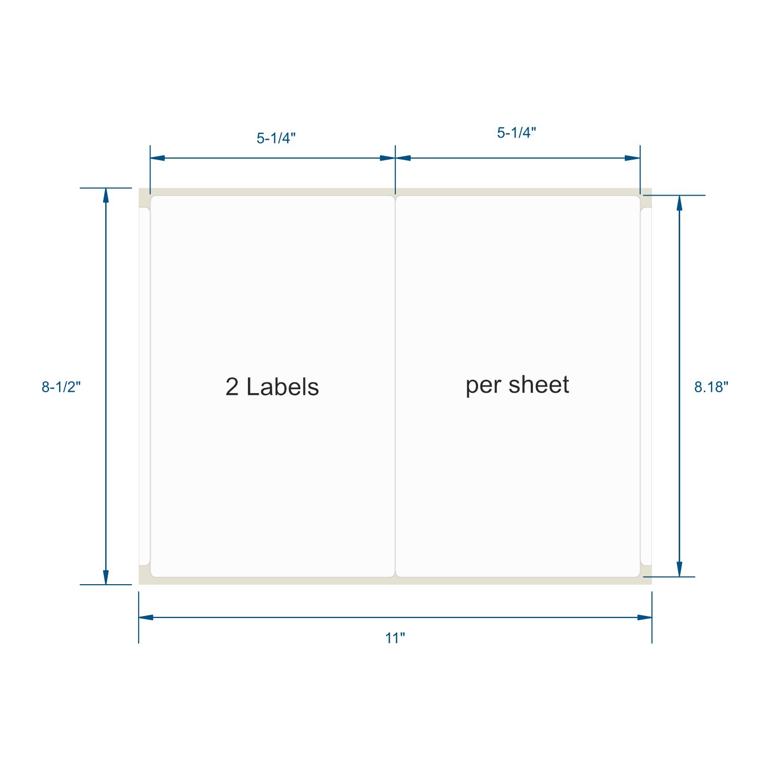 Shipping Labels Half Sheet 8.5×5.5 Round Corner for Laser & Inkjet Printers 1000