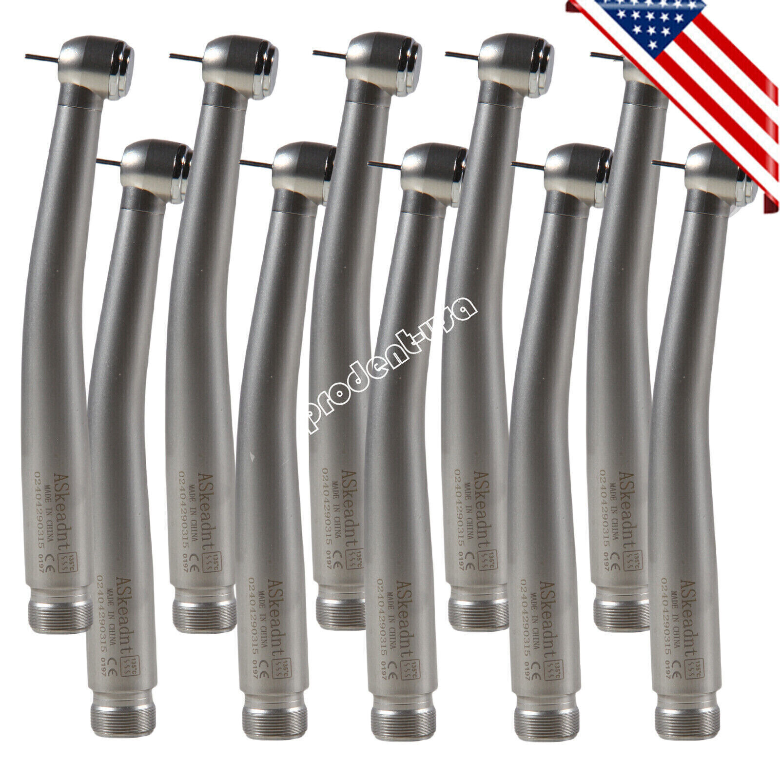 10pcs NSK Style Dental High Speed Handpiece Push Button 2 Hole Borden ASkeadnt