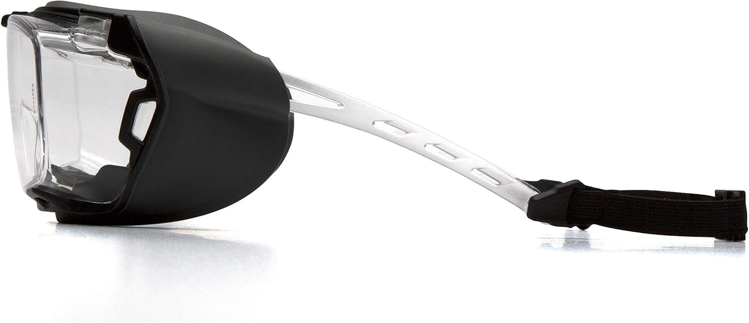 Pyramex Cappture Plus w/ H2MAX Anti-Fog Safety Glasses, Grey Frame Clear lens