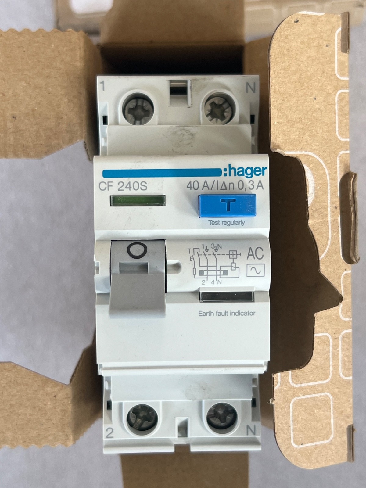 (Lot 2 Pcs) Hager CF240S RCCB