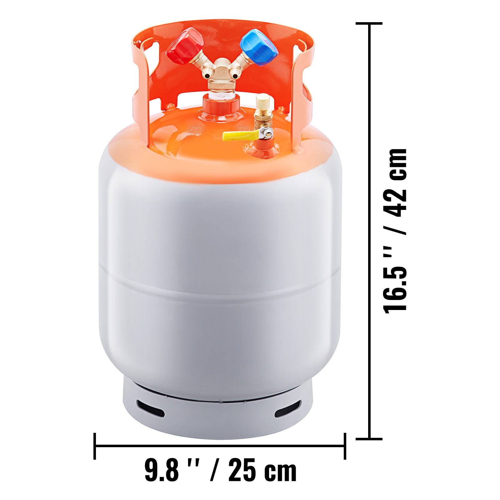 VEVOR Refrigerant Recovery Reclaim 30 LBS Cylinder Tank 400 PSI Liquid Y Valve