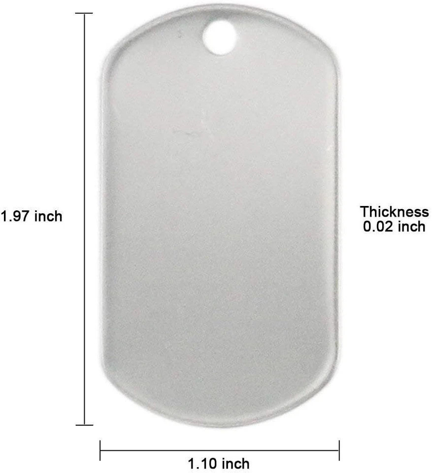 100PCS Blank Bulk Dog Tags for Stamping Engraving Shiny Stainless Steel Milit…