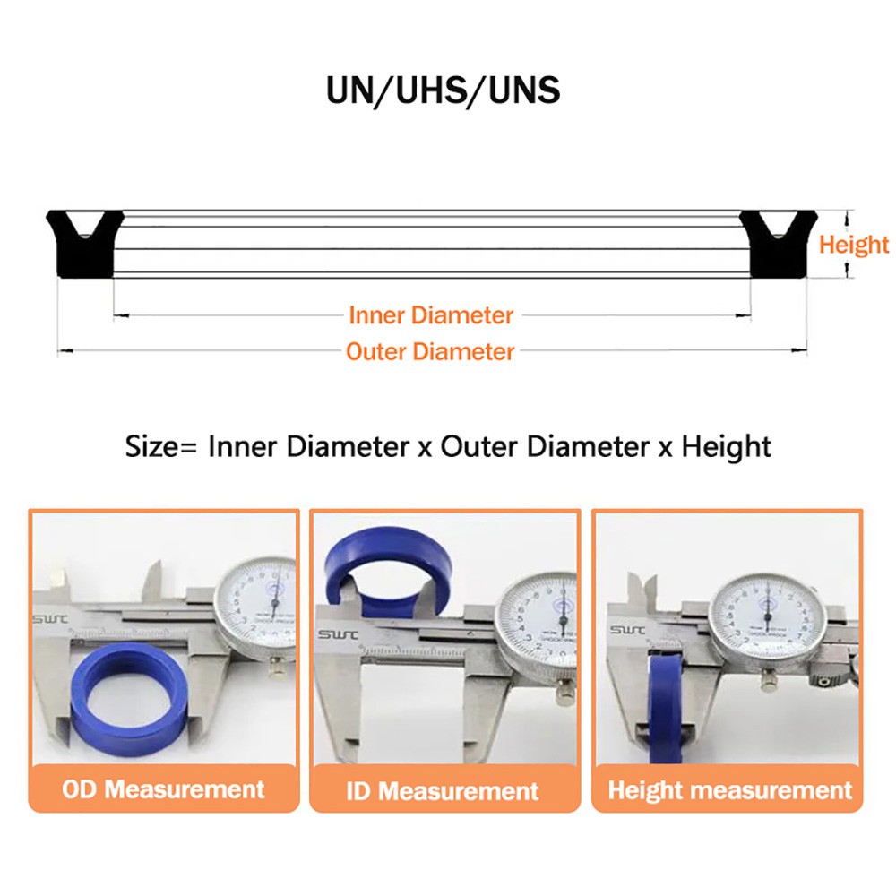 USH/UN Type Ring Hydraulic Ram Seal U Seal Rod & Piston Working Cylinder