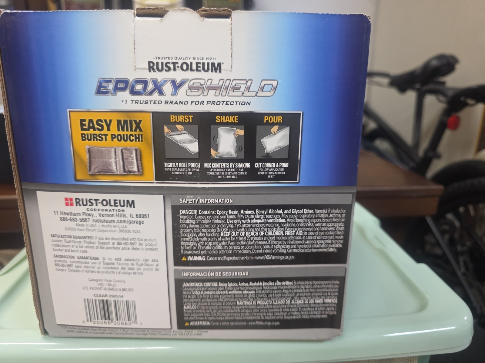 Rust-Oleum 292514 High Gloss Clear Indoor Premium Floor Coating Kit 90 oz.