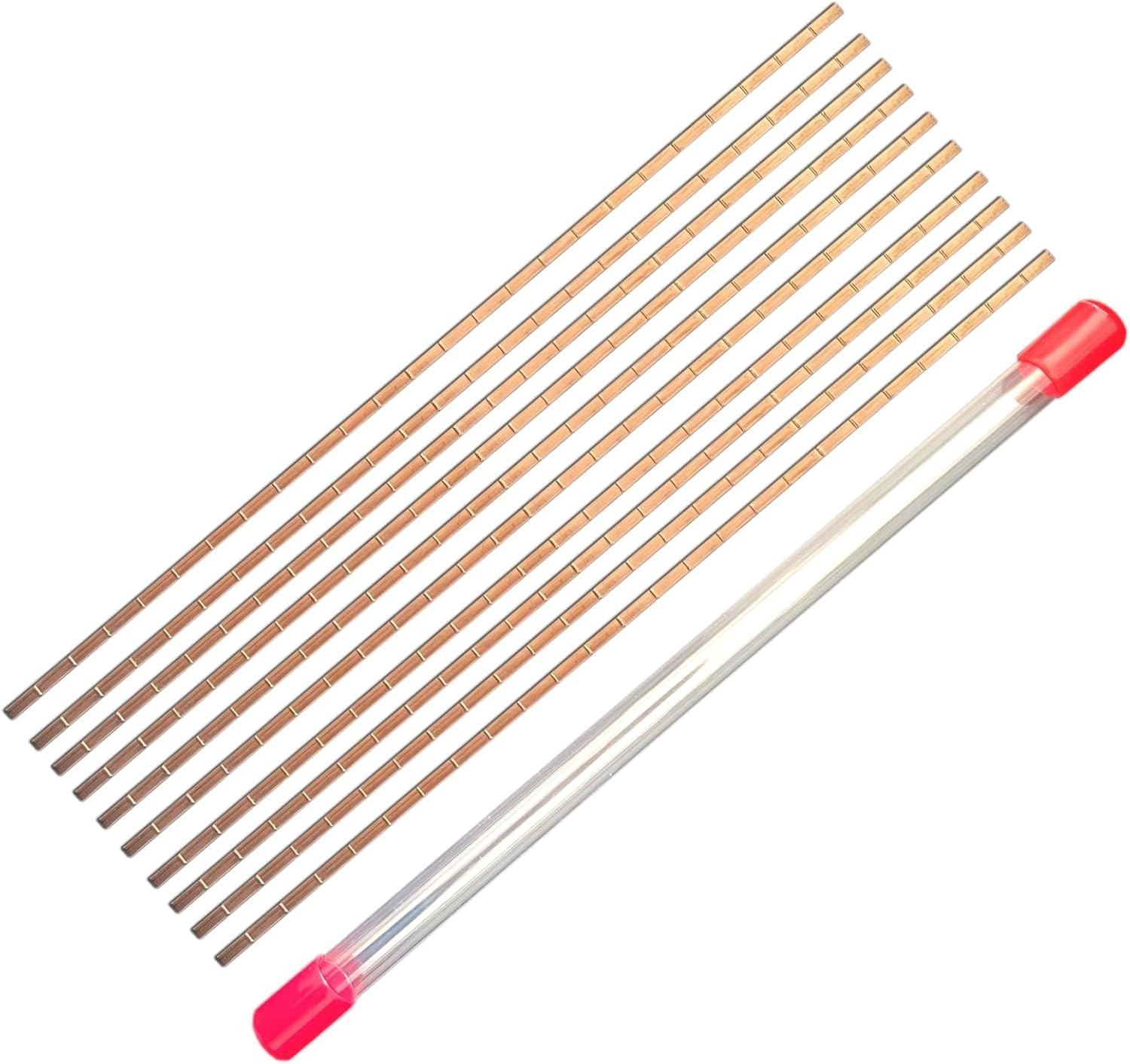 10 Sticks Brazing Rods, Phosphor Copper Solder Welding Rods No Need for Flux Low
