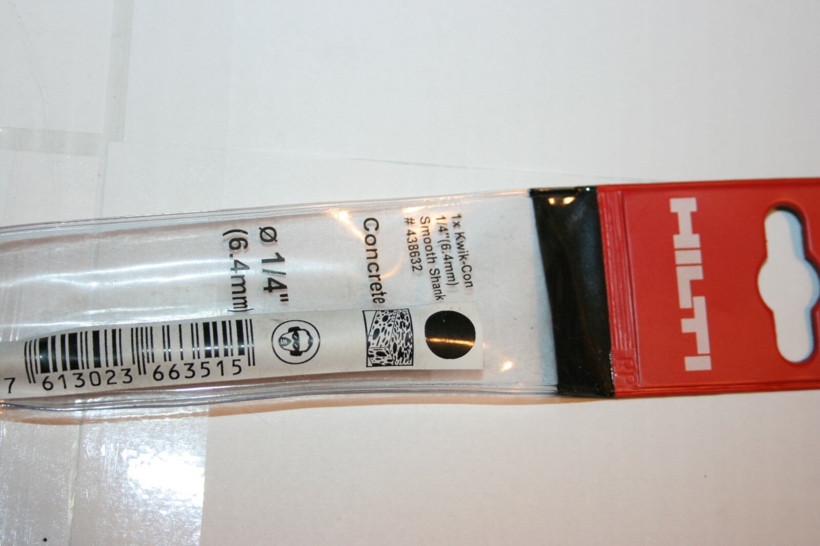HILTI CONCRETE Drill bit KC II+ 1/4″ (6.4MM) Smooth Shank Anchor Systems