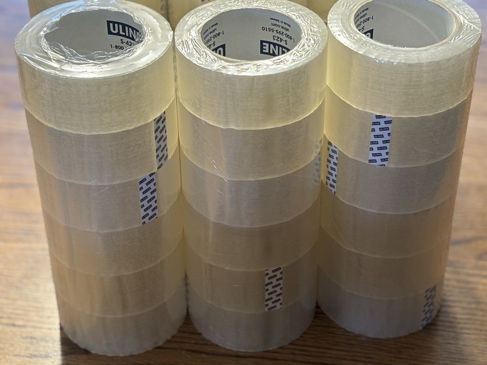 (36) ULINE S-423 2″ x 110yds 2mil PACKING / SHIPPING TAPE ROLLS ~FREE SHIPPING~