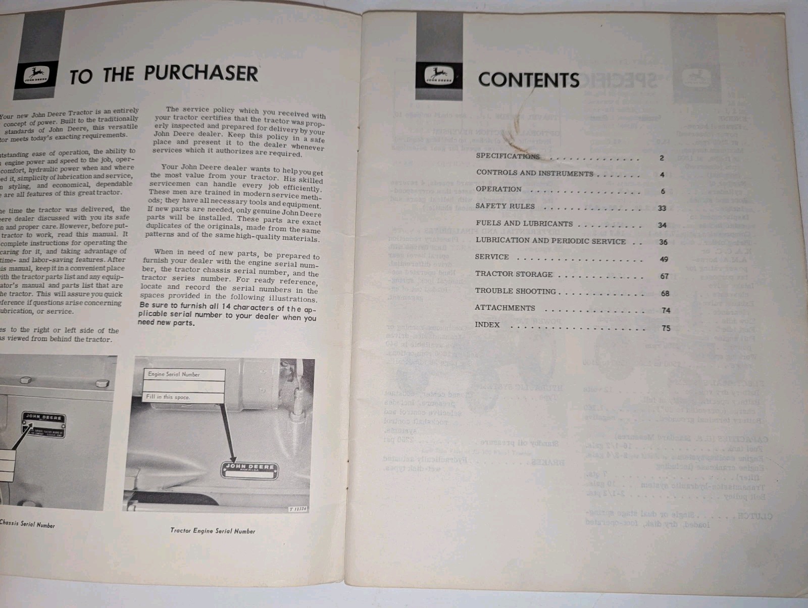 John Deere JD 300 Tractors Operator’s Manual #OM-T24467