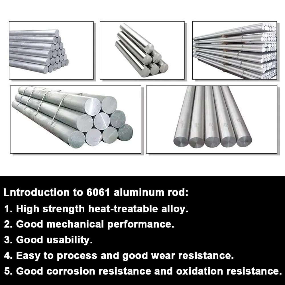 10 Pieces 1/4″ Aluminum 6061 round Rod 16″ Long Solid T6511 Extruded Lathe Stock