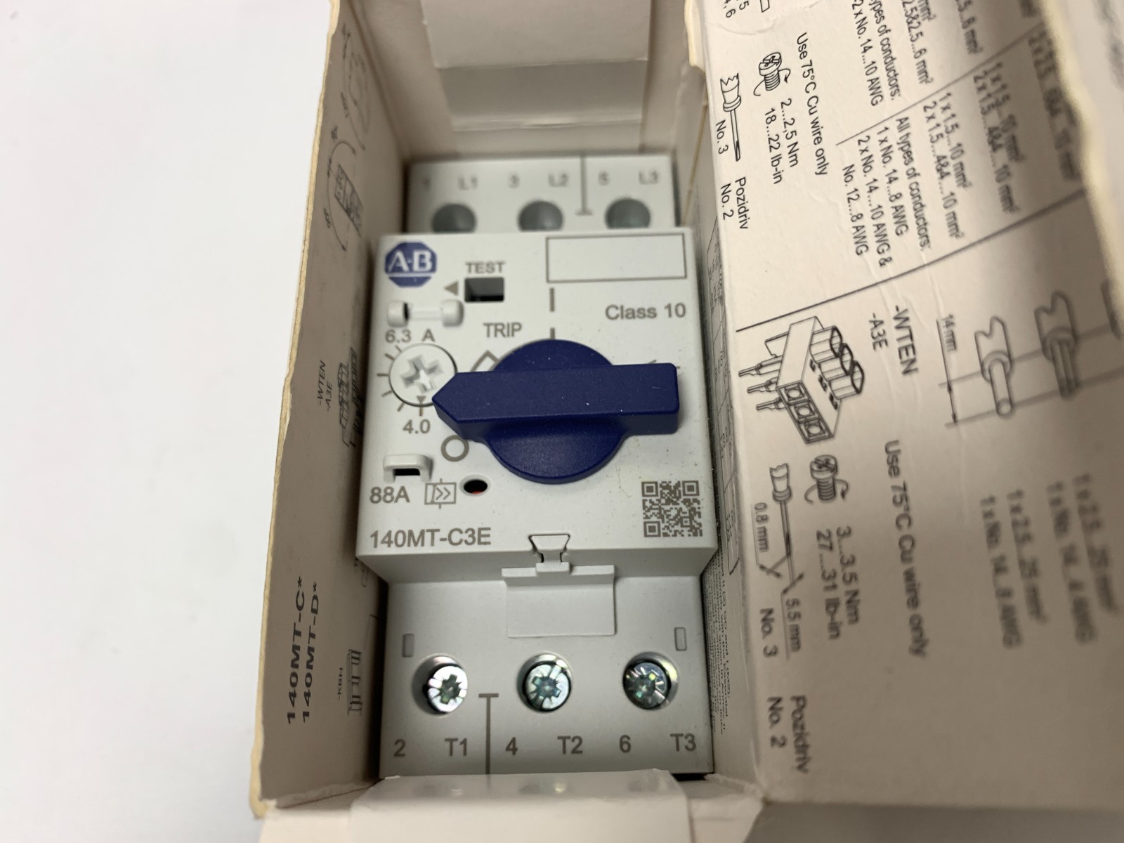 ALLEN BRADLEY 140MT-C3E-B63 Motor Protector / Circuit Breaker – NEW
