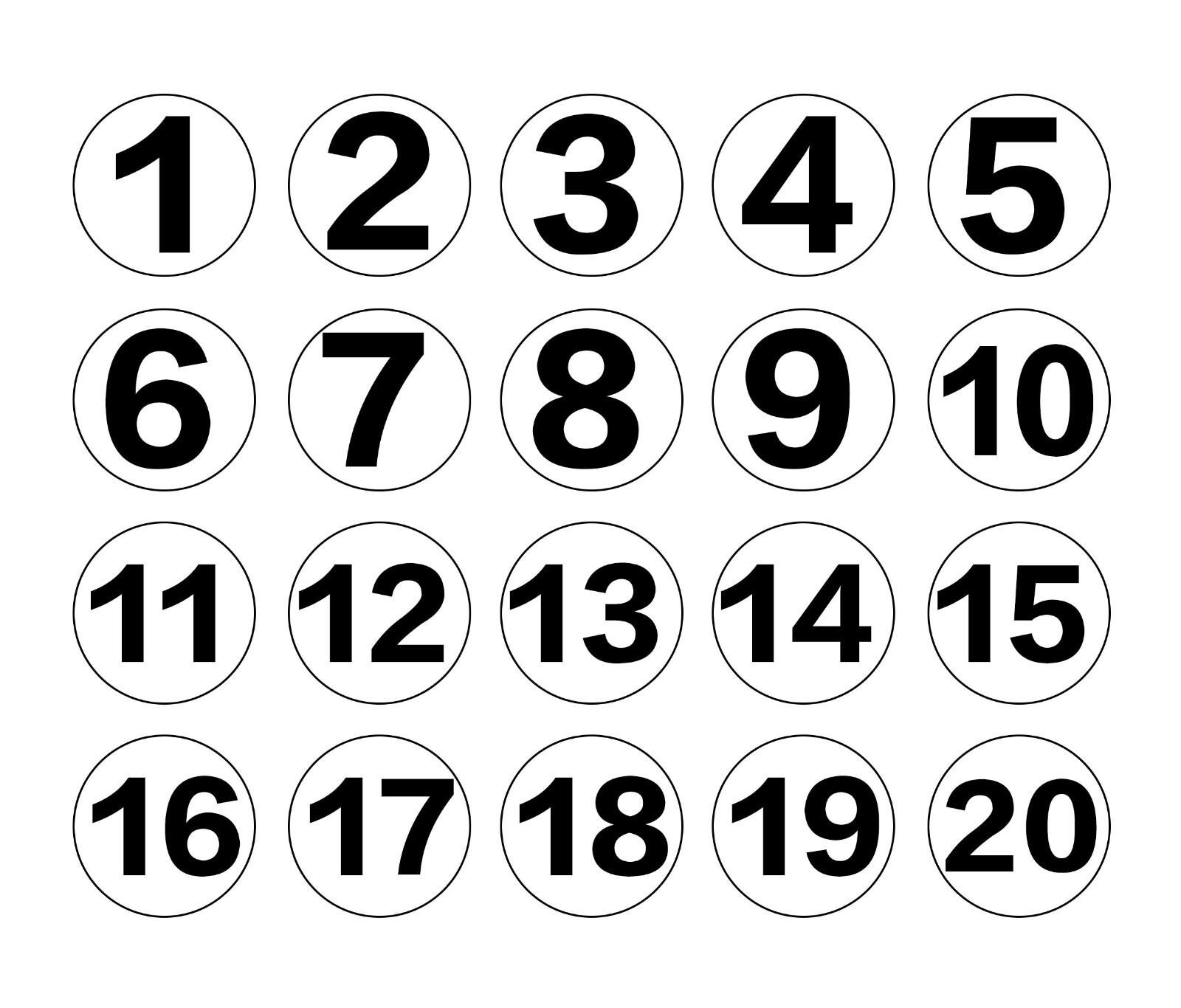 ID Number Decal Sheet 1-20 Number Decal for Laundromat Washer Dryer Waterproof